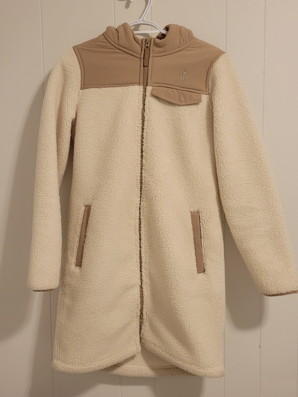 WOODS Women's Cream Sherpa Coat